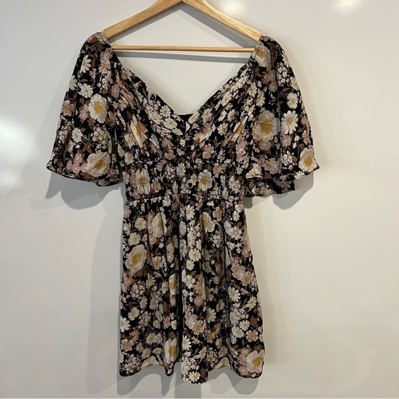 Abercrombie & Fitch Easy Waist Floral Mini Dress Smocked - Picture 3 of 8